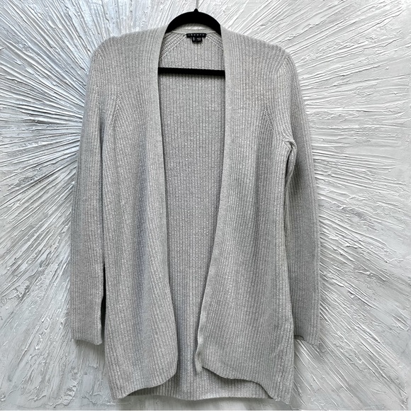 Theory Cashmere Blend Long Ribbed Cardigan - Picture 5 of 5